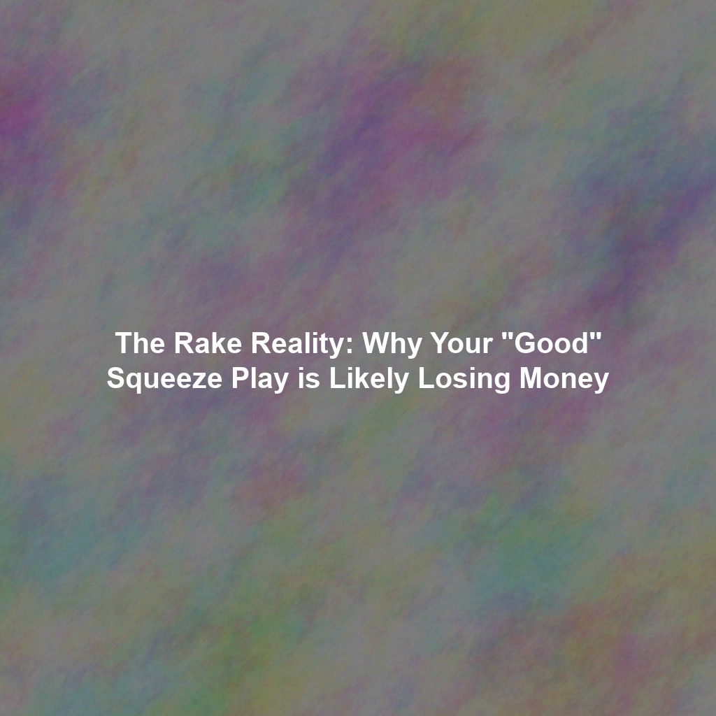 The Rake Reality: Why Your "Good" Squeeze Play is Likely Losing Money